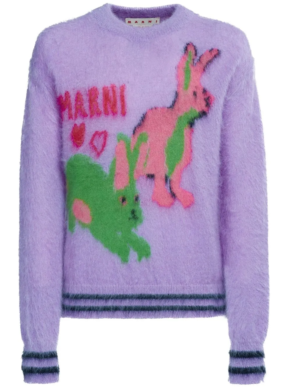 

Marni graphic-print jumper - Purple