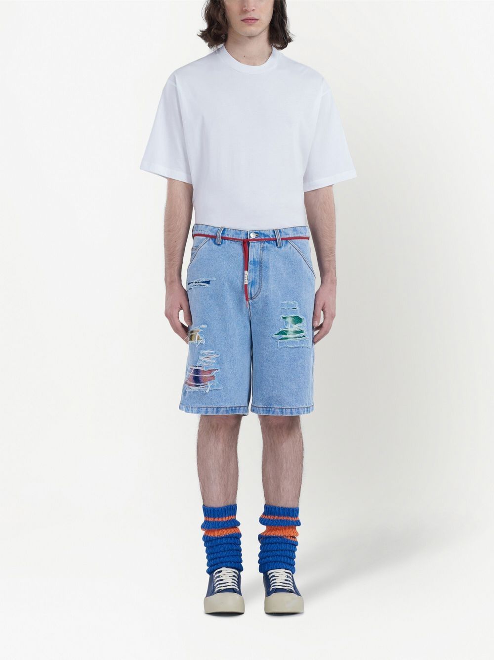 Marni Gerafelde shorts - Blauw