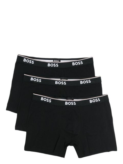 BOSS pack of three logo-waistband boxer briefs 