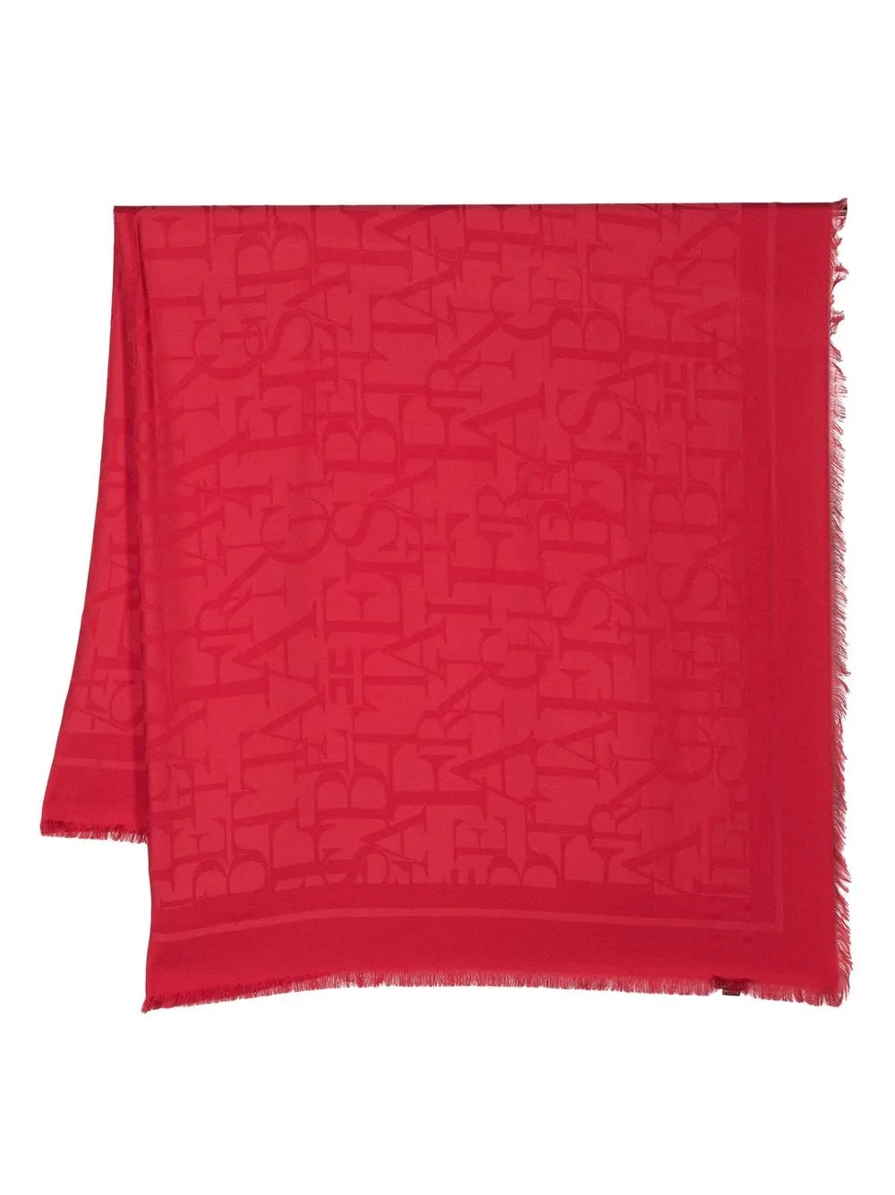 

Elisabetta Franchi mascada con logo jacquard - Rojo