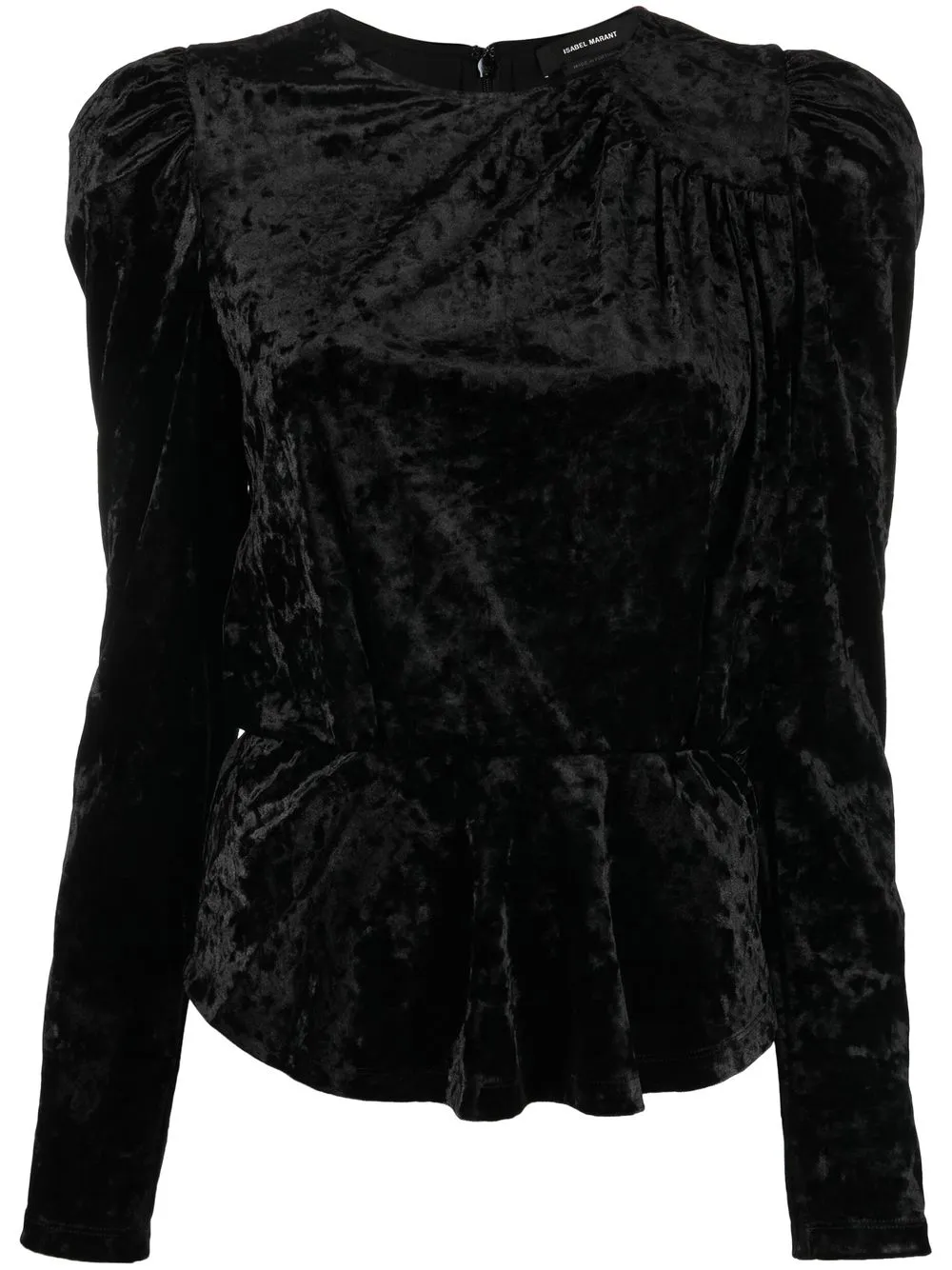 ISABEL MARANT ZARGA PEPLUM VELVET TOPS