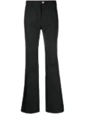 Courrèges logo-embroidered bootcut trousers - Black