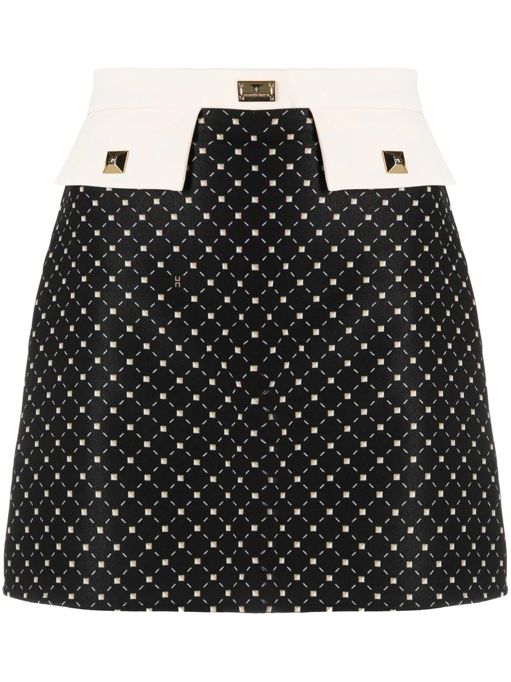 

Elisabetta Franchi micro dots high-waisted mini skirt - Negro