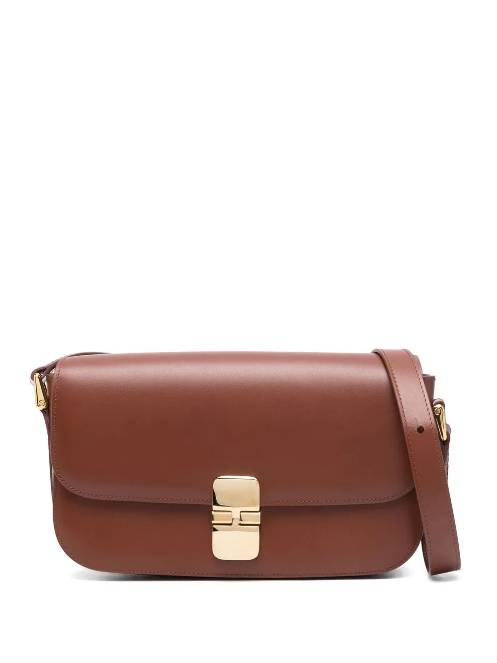 

A.P.C. clasp-fastening tote bag - Brown