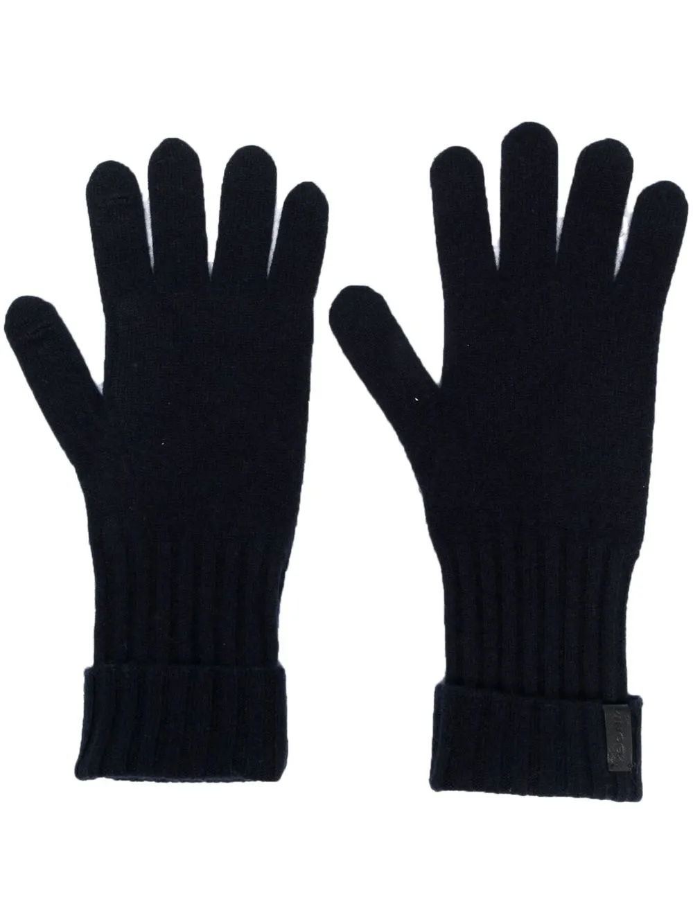 

Vince logo-patch cashmere gloves - Blue