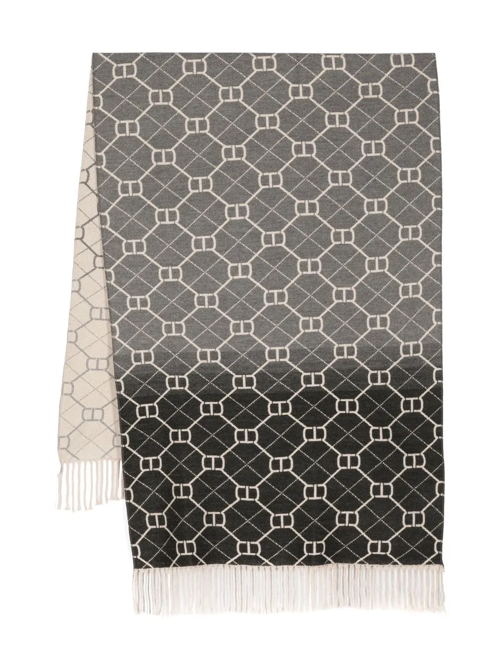 

TWINSET monogram-pattern scarf - Grey