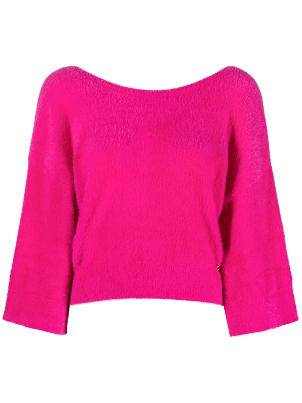 

Blugirl textured-knit cropped jumper - Pink