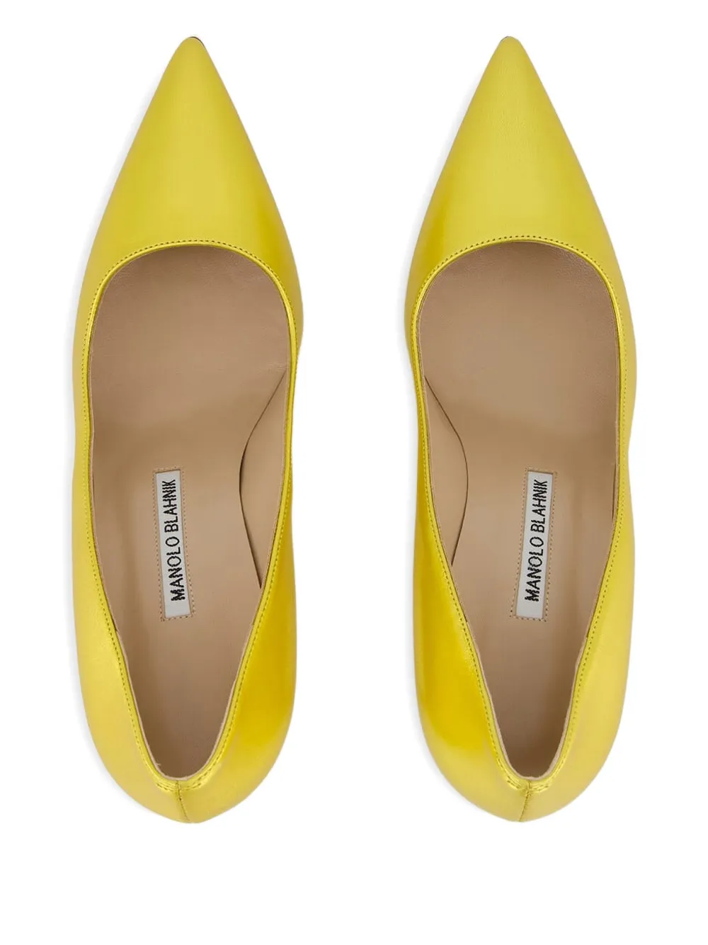 Manolo Blahnik 70mm BB leather pumps Yellow