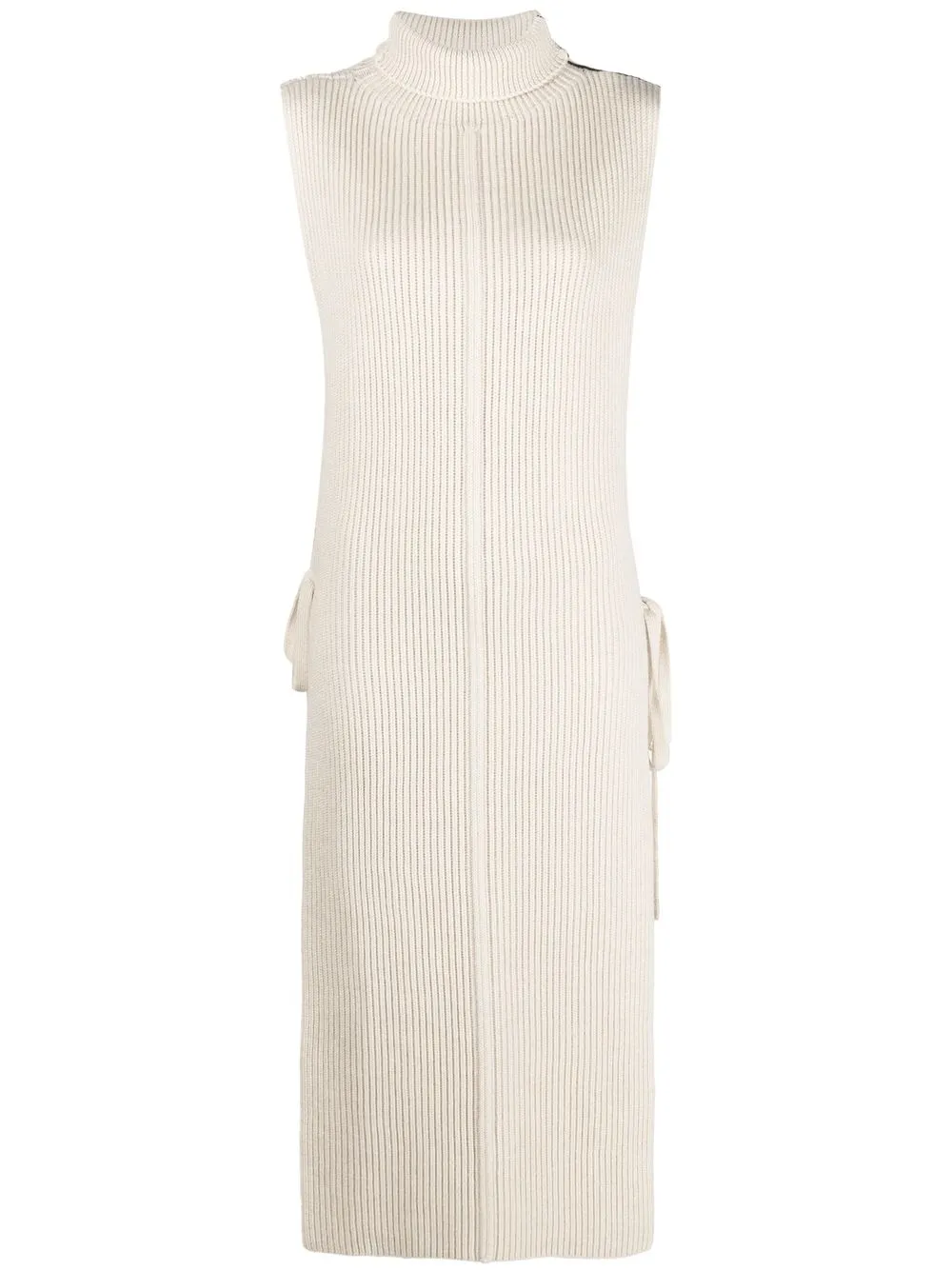 

Peter Do longline knitted roll-neck vest - Neutrals