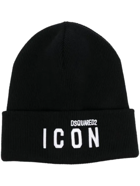 DSQUARED2 Icon-detail knitted beanie