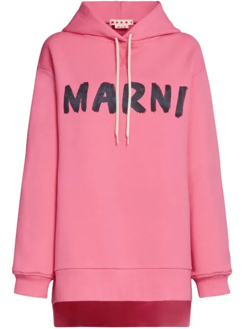 Marni oversized logo-print hoodie