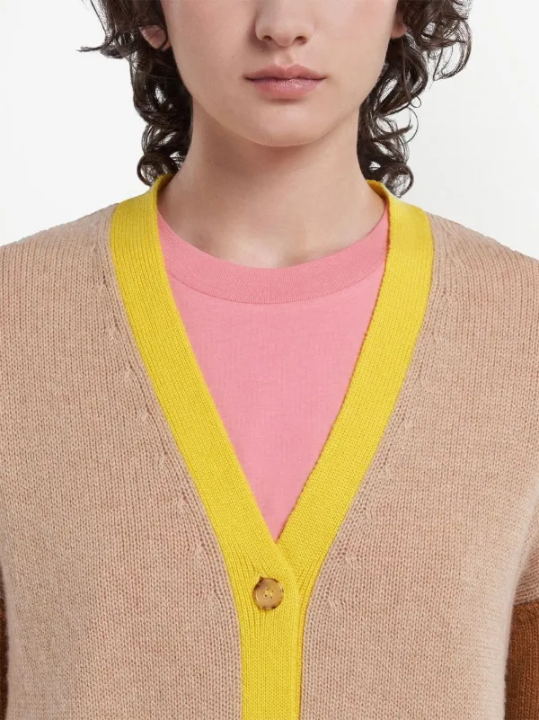 Marni Cashmere colour-block Cardigan - Farfetch