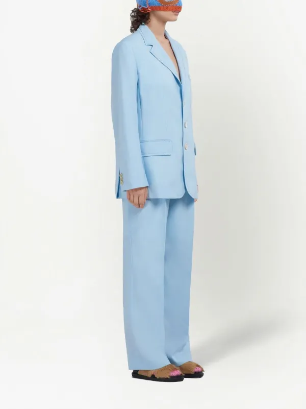 【送料&関税込】Marni Wide Pants Marni wide-leg Tailored Trousers | Blue | FARFETCH