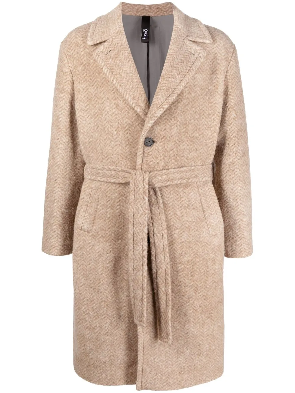 

Hevo single-breasted button coat - Neutrals