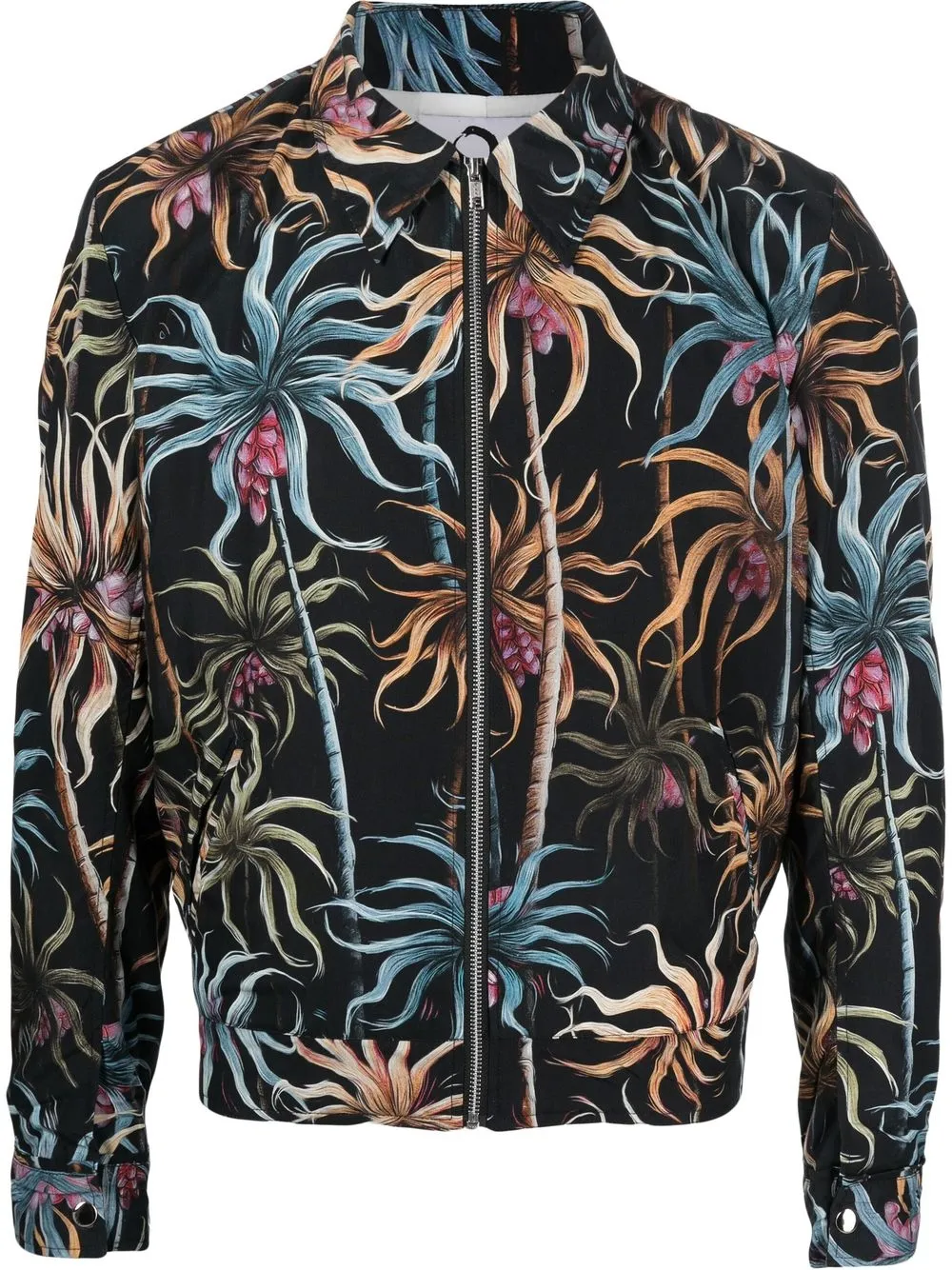 

Endless Joy sobrecamisa con palmeras estampadas - Negro