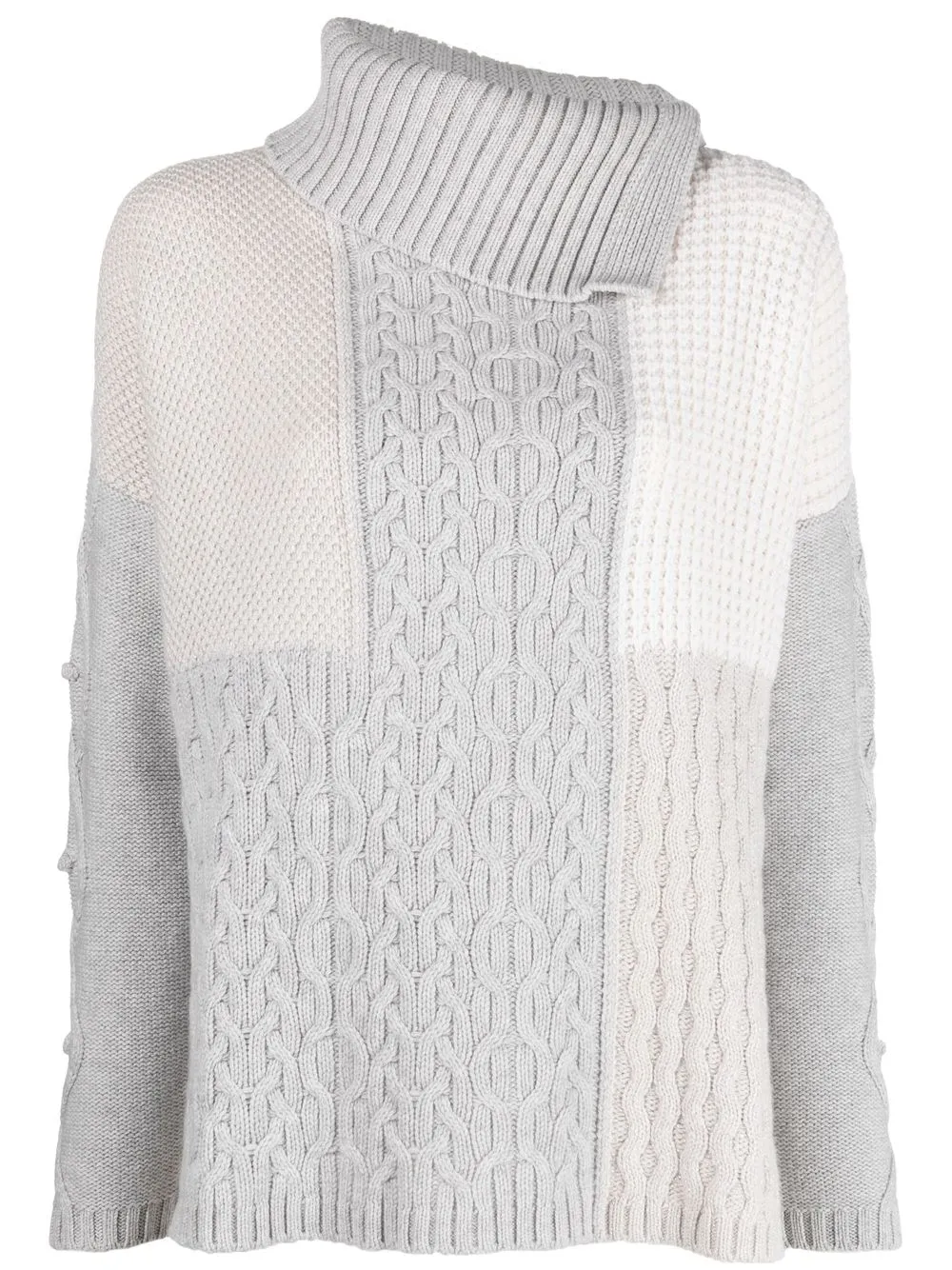 

Le Tricot Perugia chunky-knit roll-neck jumper - Grey