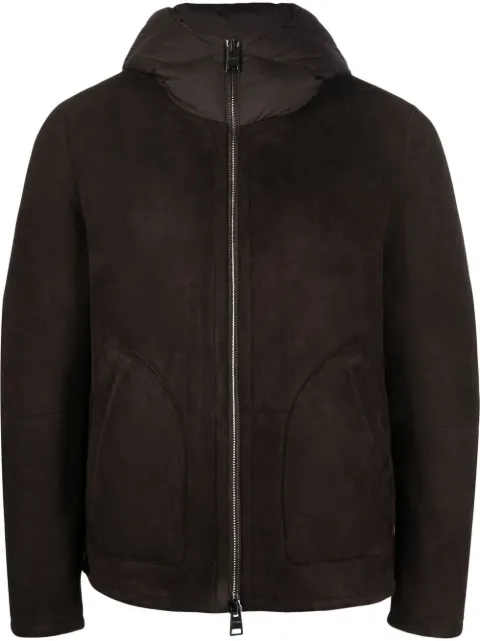 Herno lammeskindsjakke med hætte