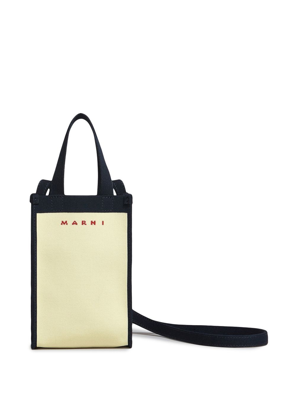 Marni logo print shopping bag - Neutrals