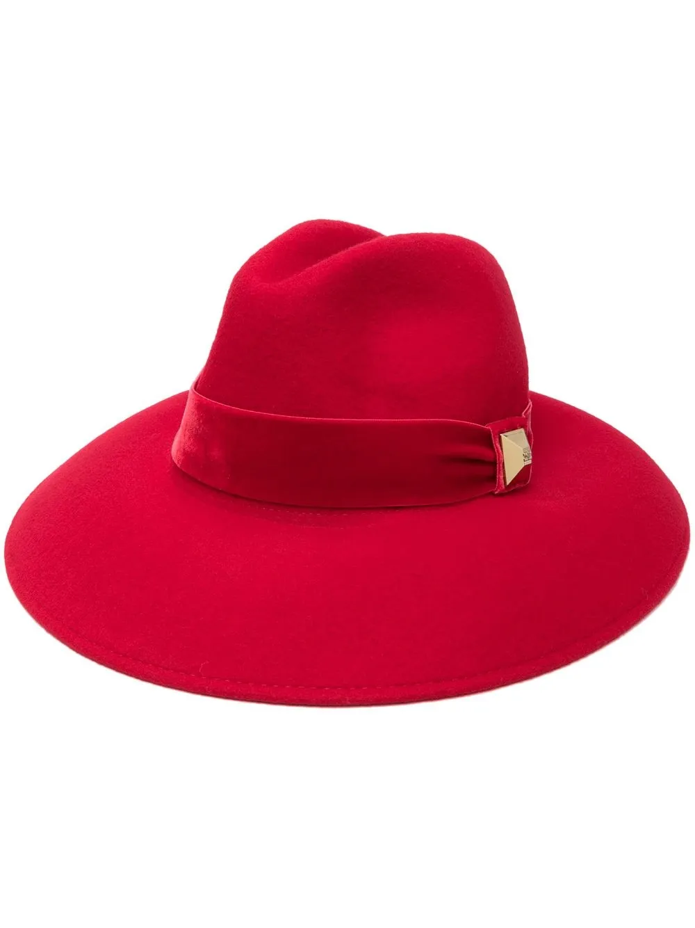 

Elisabetta Franchi sombrero con cinta - Rojo