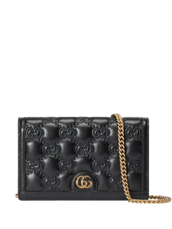 Gucci GG Matelassé chain-strap Wallet - Farfetch