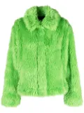 MSGM faux-fur jacket - Green