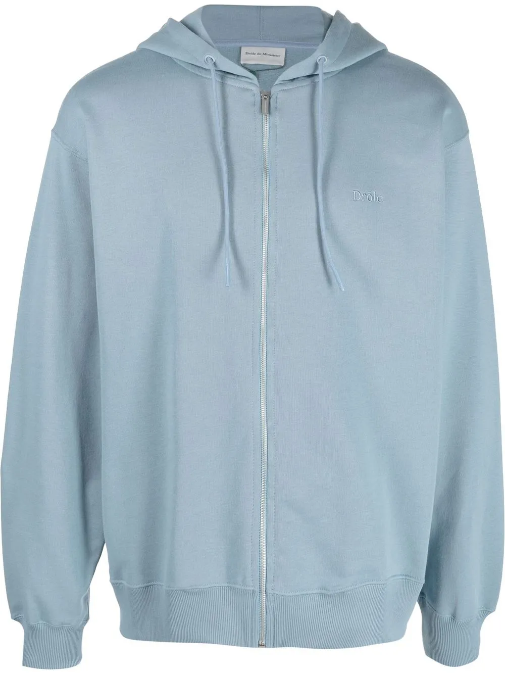 

Drôle De Monsieur hoodie con logo bordado y cierre - Azul