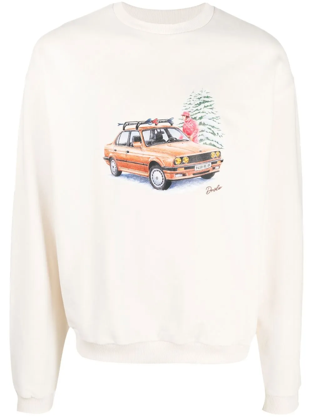 

Drôle De Monsieur graphic crew-neck sweatshirt - Neutrals
