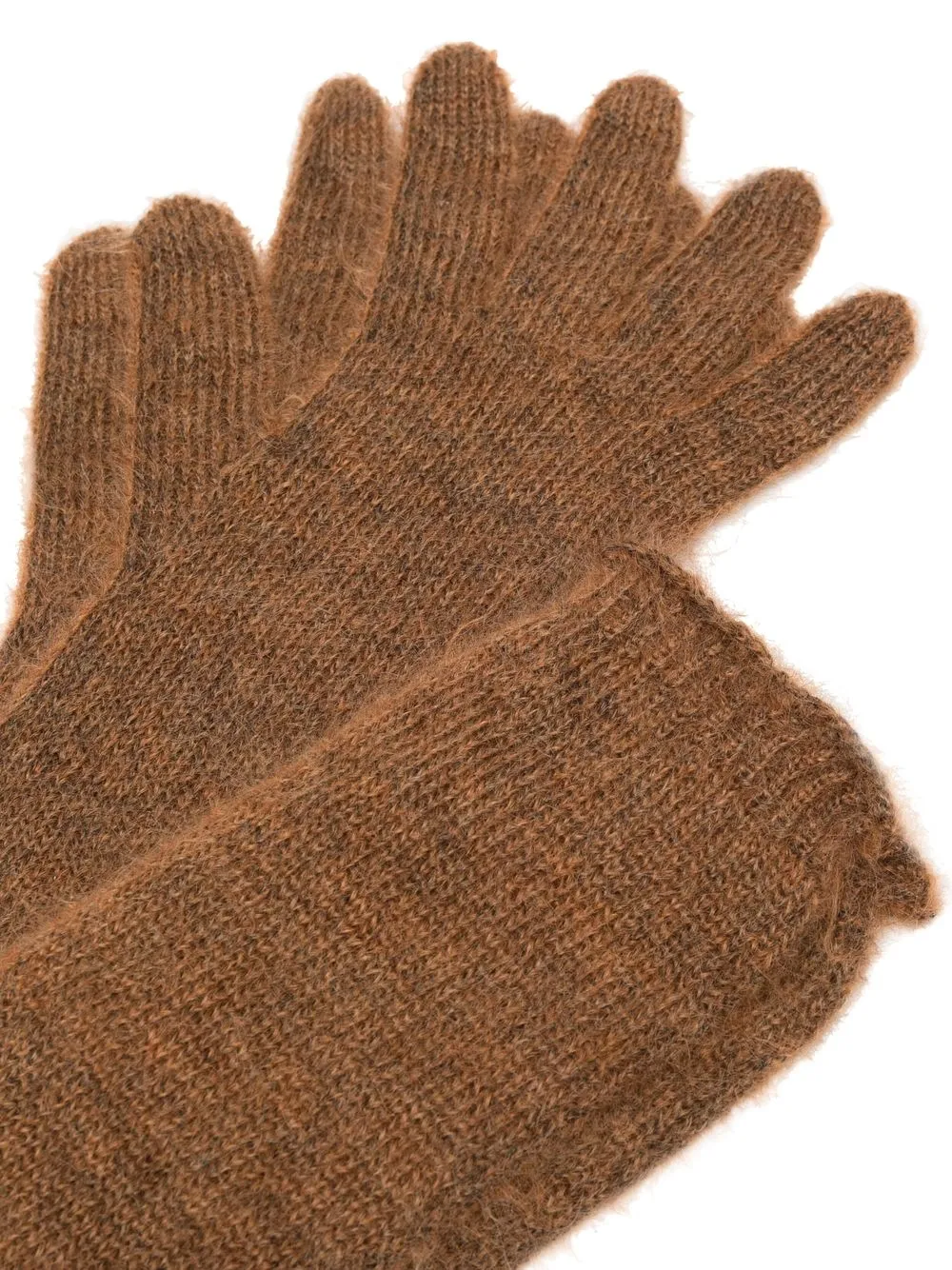  Max Mara Fine-knit Long Gloves - Brown 