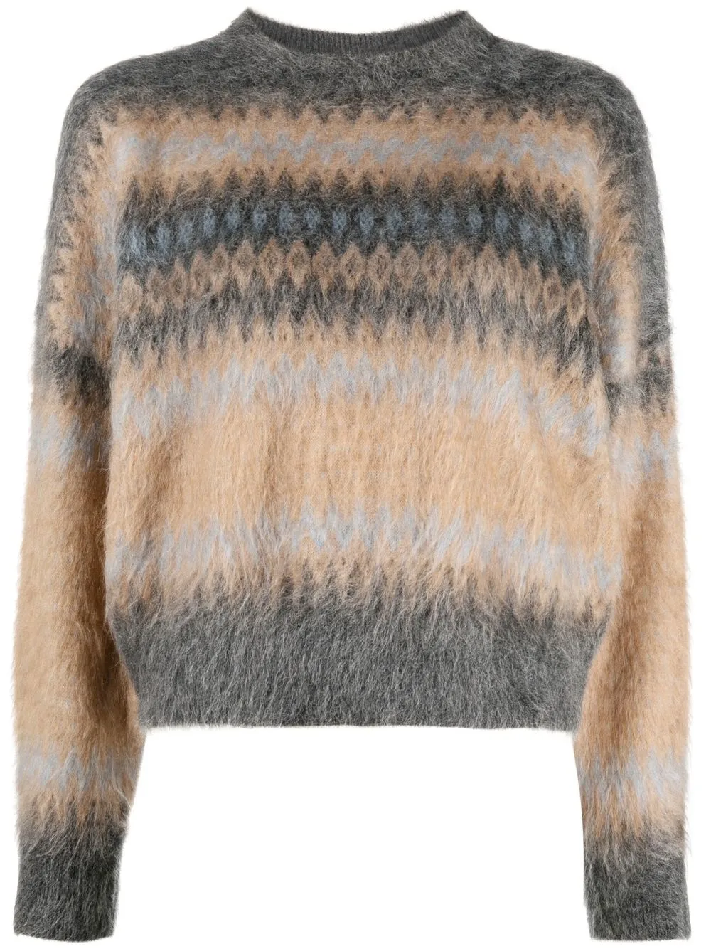 

Brunello Cucinelli fairisle knit jumper - Brown