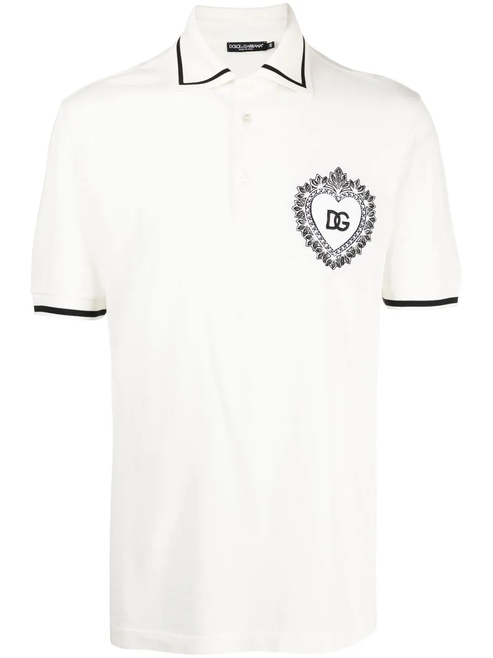

Dolce & Gabbana Devotion short-sleeve polo shirt - White