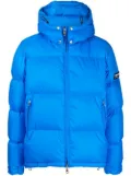 White:Space logo-patch hooded padded jacket - Blue