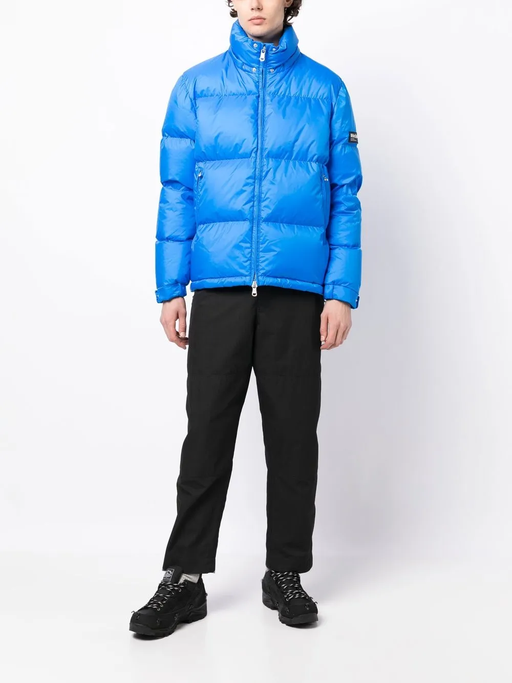 Logo-Patch Hooded Padded Jacket