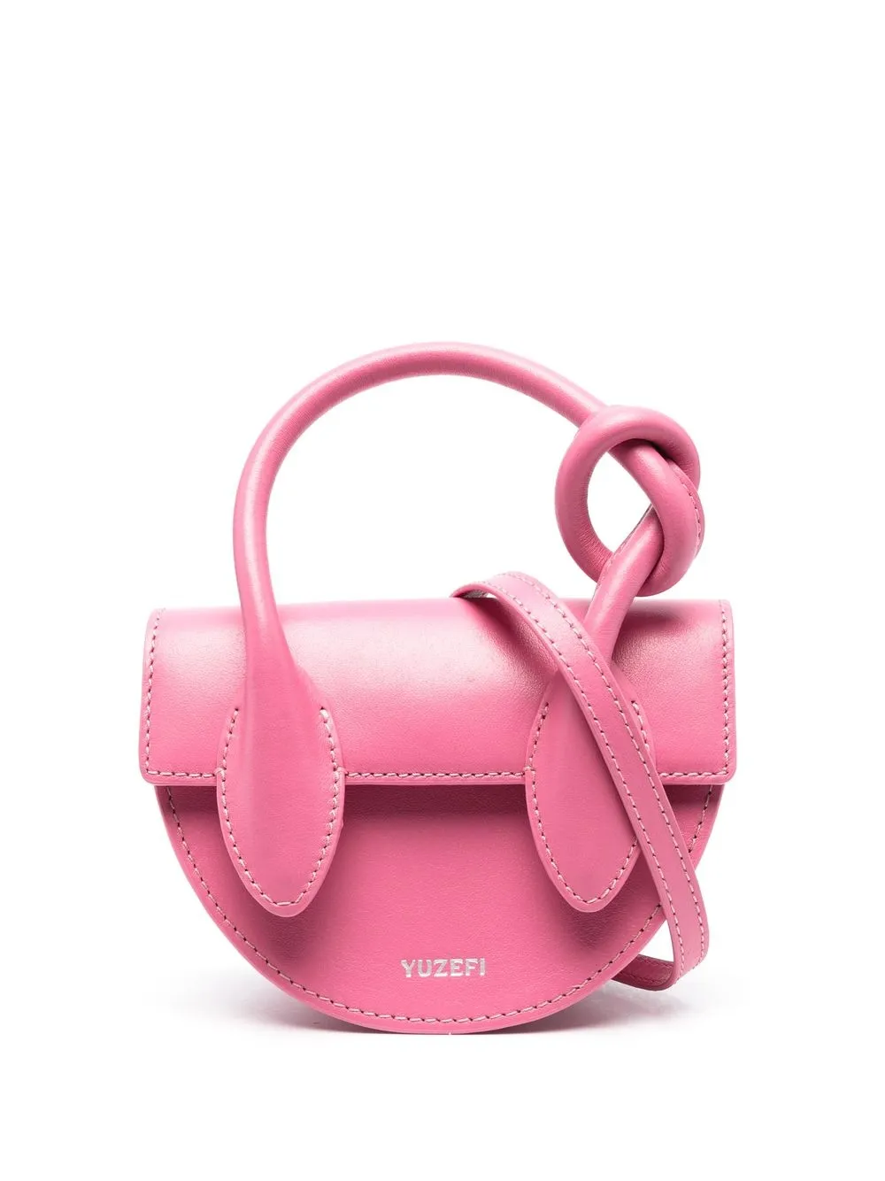 

Yuzefi Pretzel leather crossbody bag - Pink