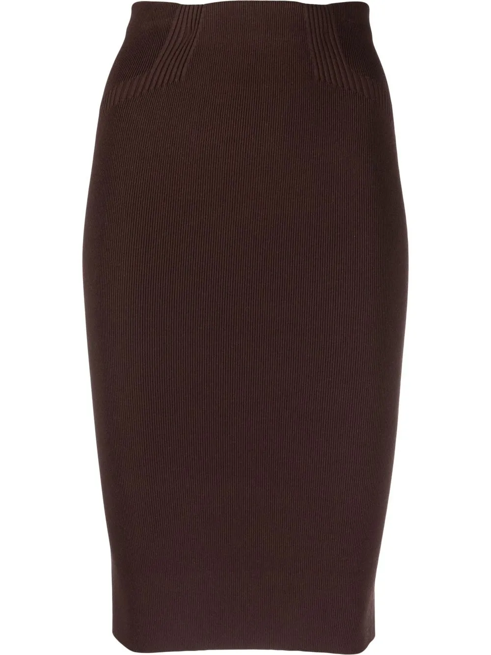 

Laneus ribbed-knit bodycon skirt - Brown