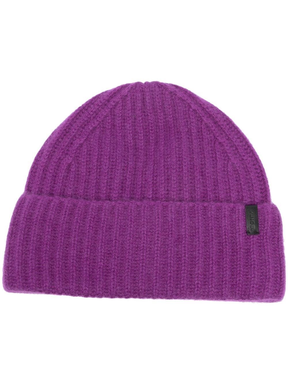 VINCE RIBBED-KNIT CASHMERE BEANIE