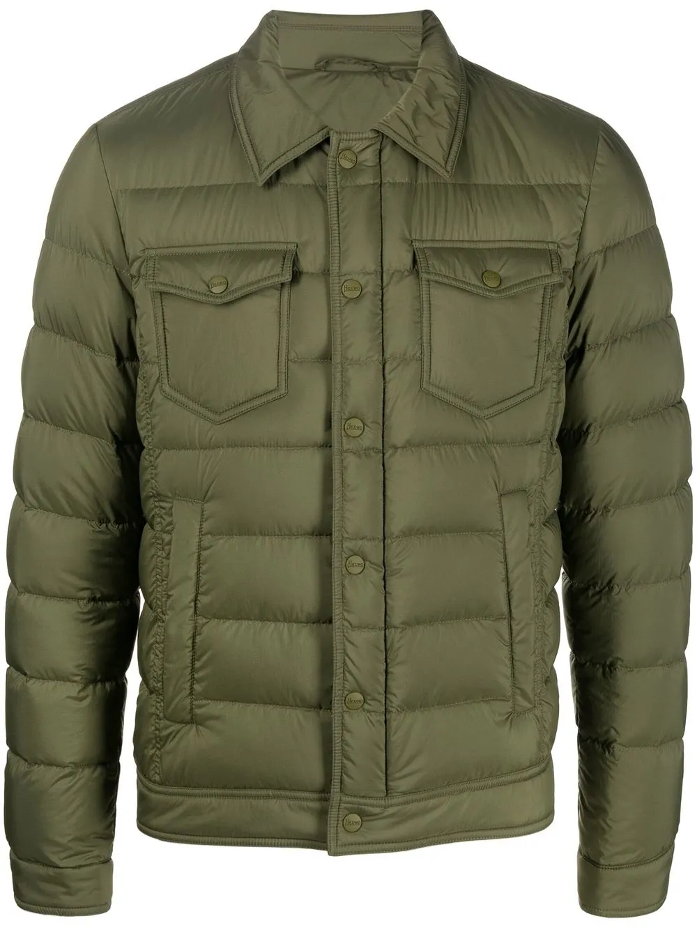 

Herno long-sleeve down-feather jacket - Green