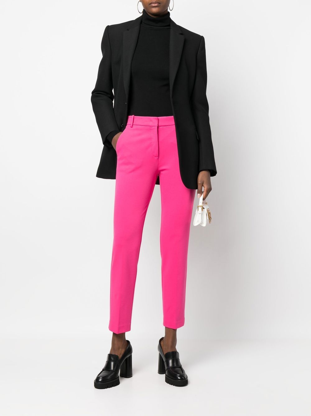 PINKO Mid waist pantalon - Roze