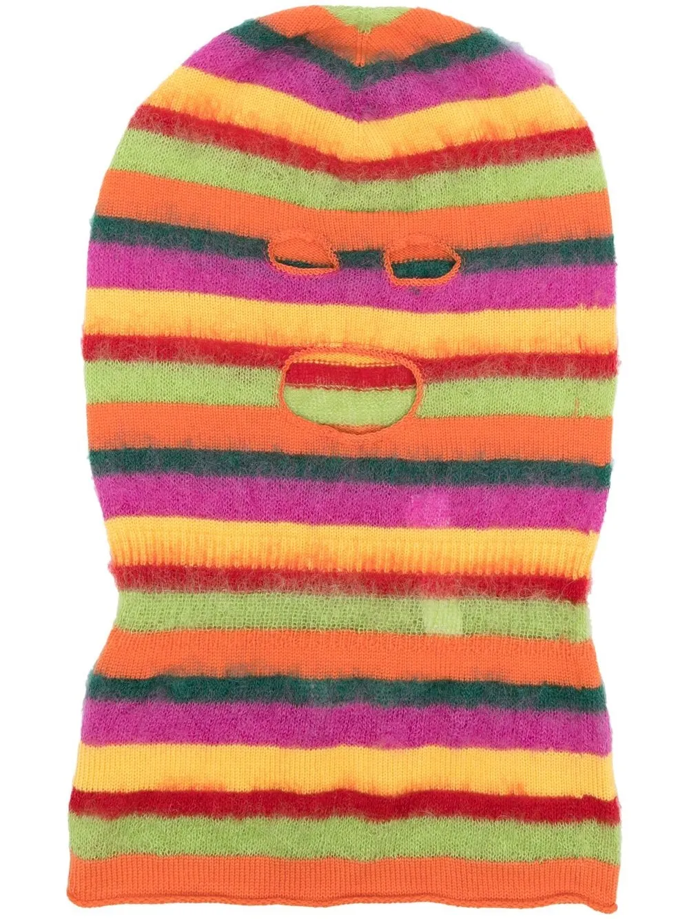 

Marni stripe pattern knitted balaclava - Orange