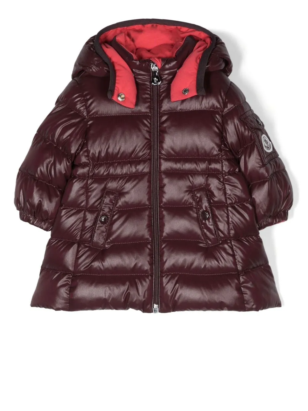 Moncler puffer hot sale jacket red