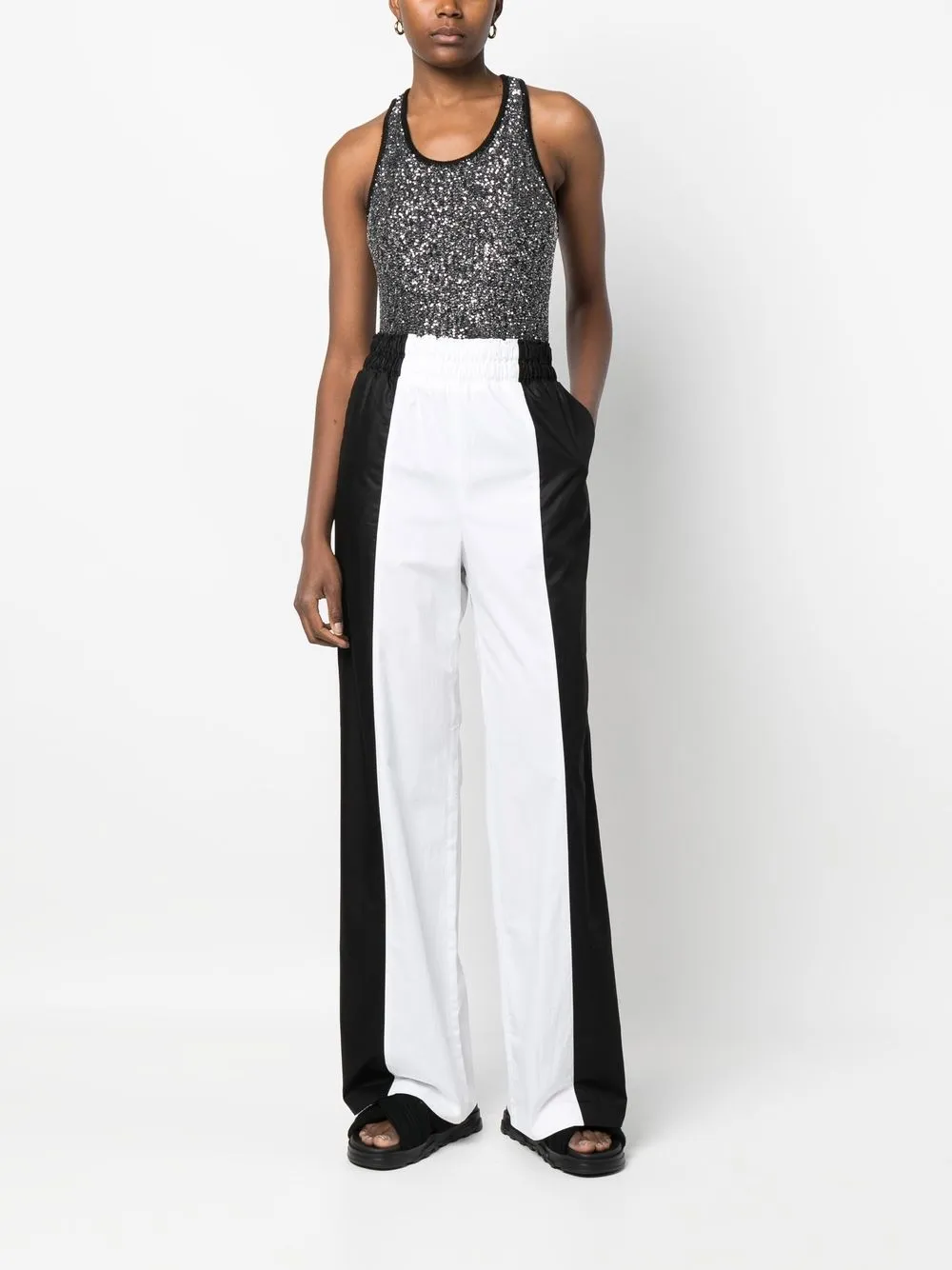 Fabiana Filippi Tanktop met pailletten - Zwart