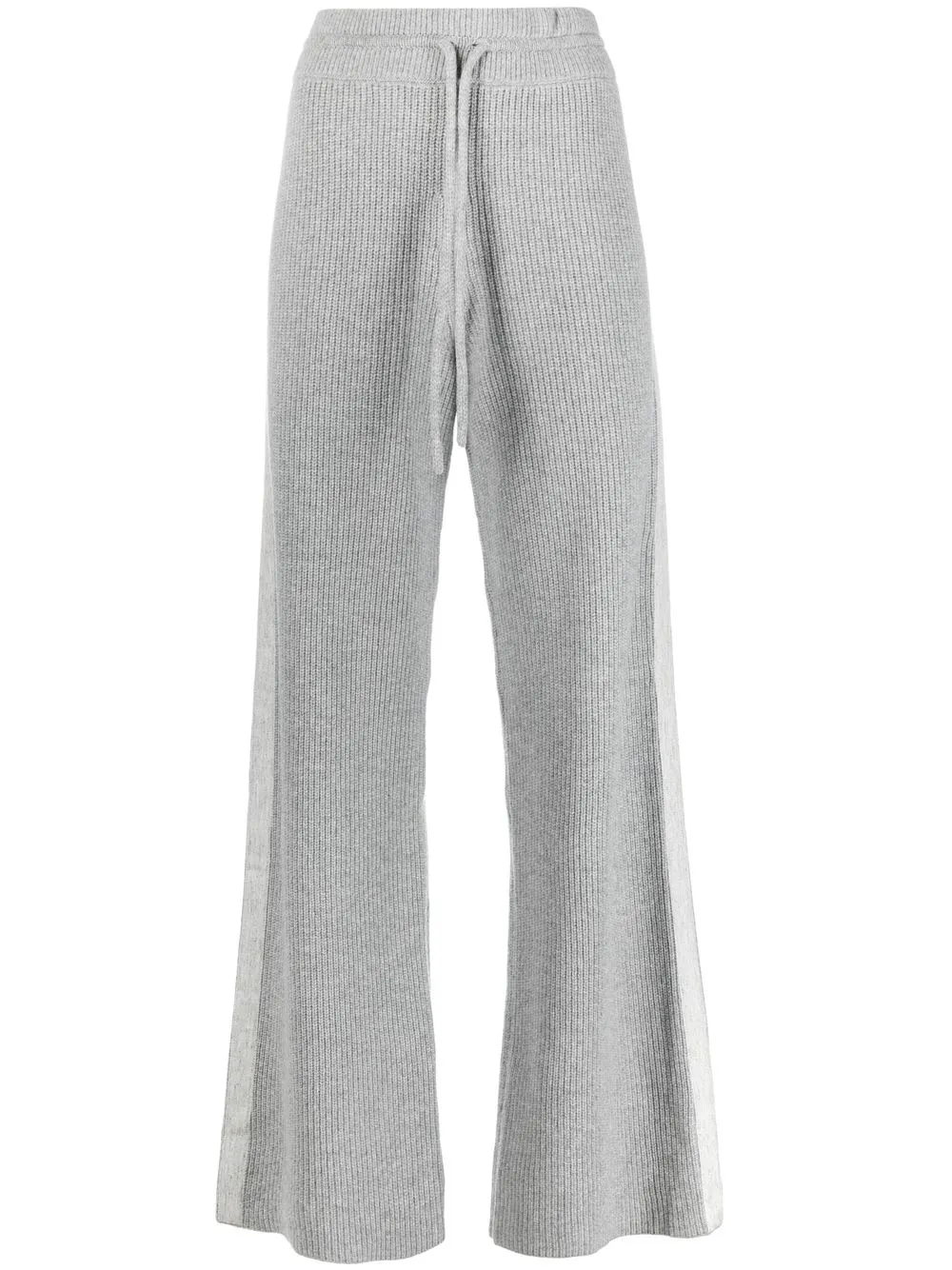 

Fabiana Filippi pantalones tejidos de canalé con cordones - Gris