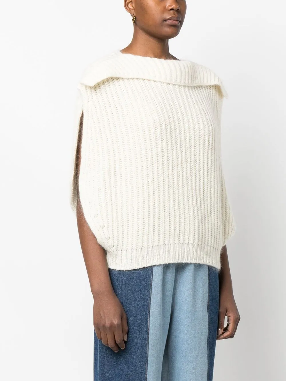 Fabiana Filippi foldededge ribknit Jumper Farfetch