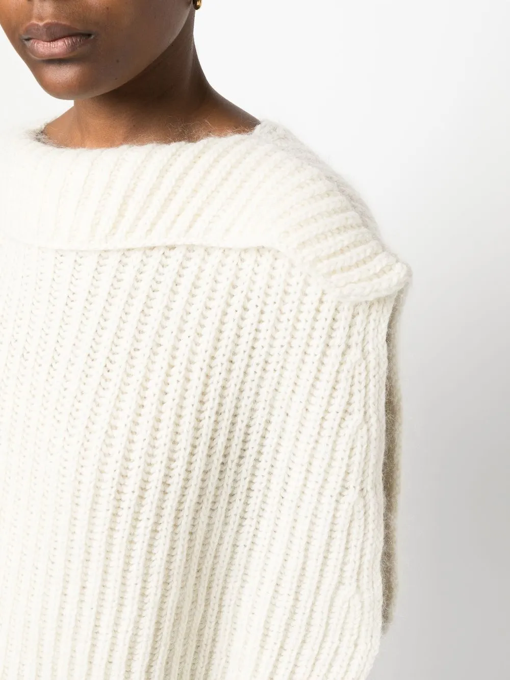 Fabiana Filippi foldededge ribknit Jumper Farfetch