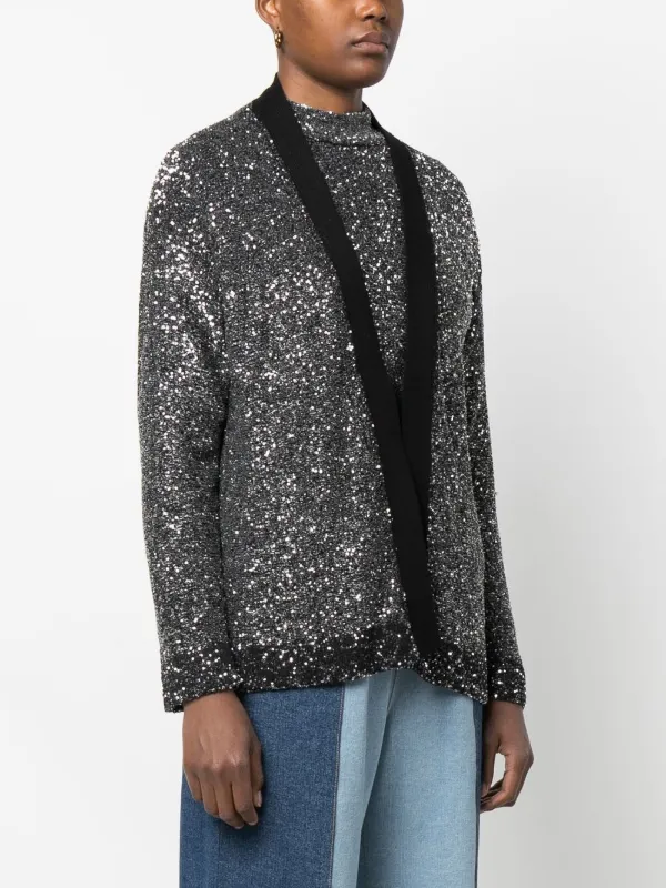 Sequin open front cardigan on sale