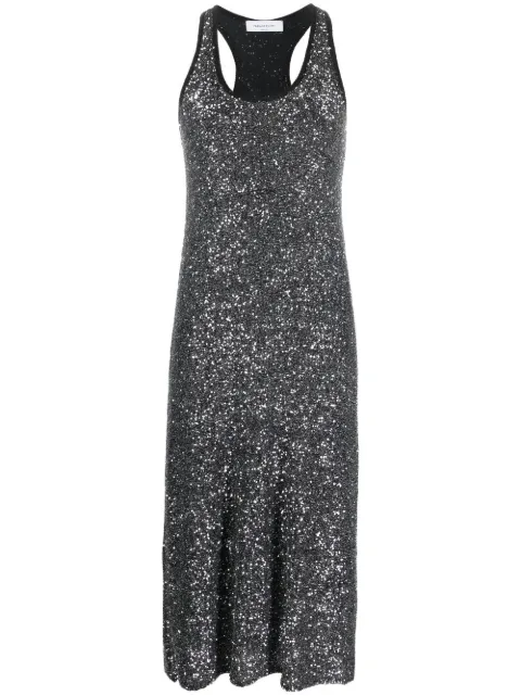 Fabiana Filippi Abito midi smanicato con paillettes