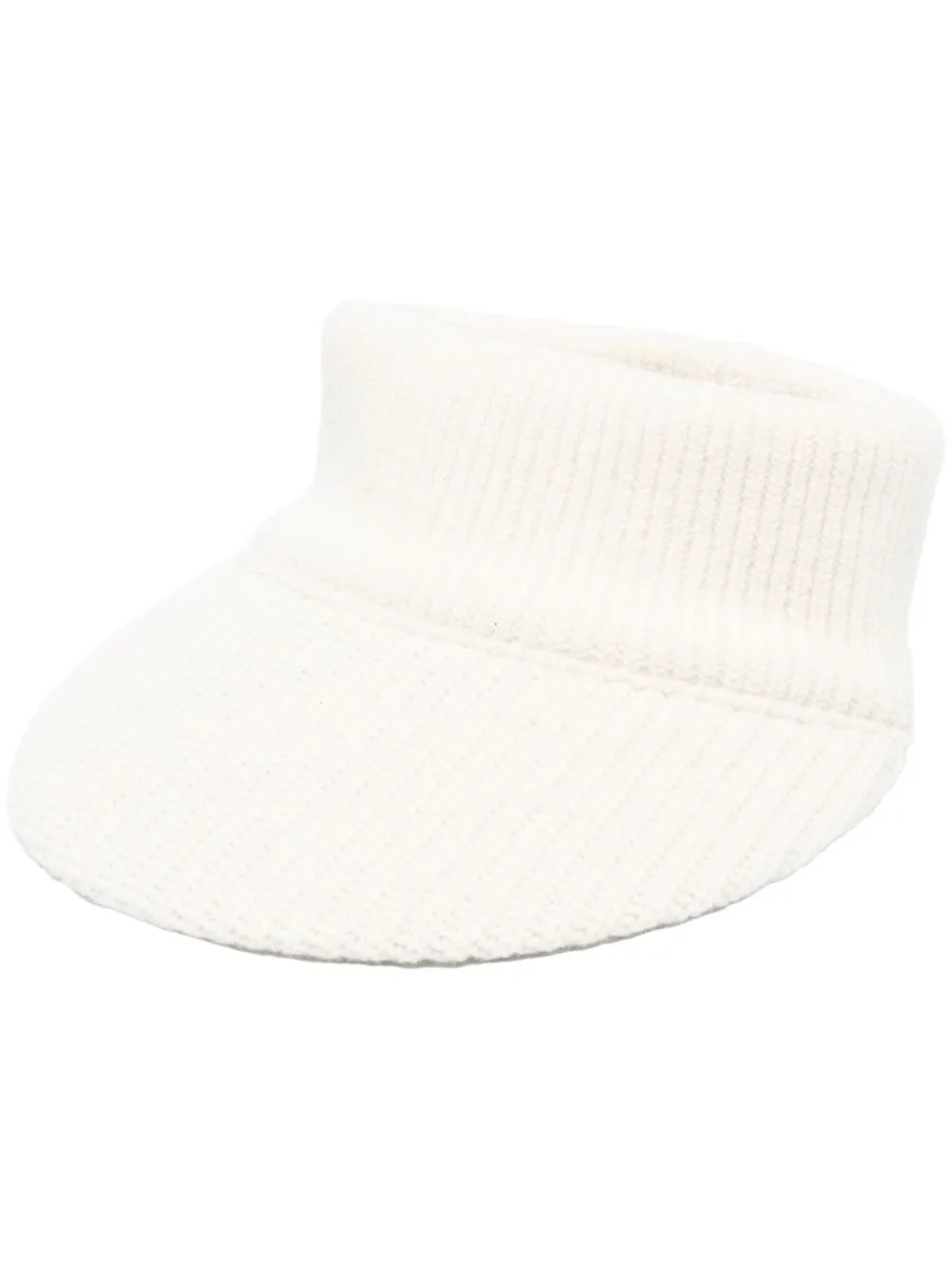

Fabiana Filippi ribbed knitted visor - Neutrals