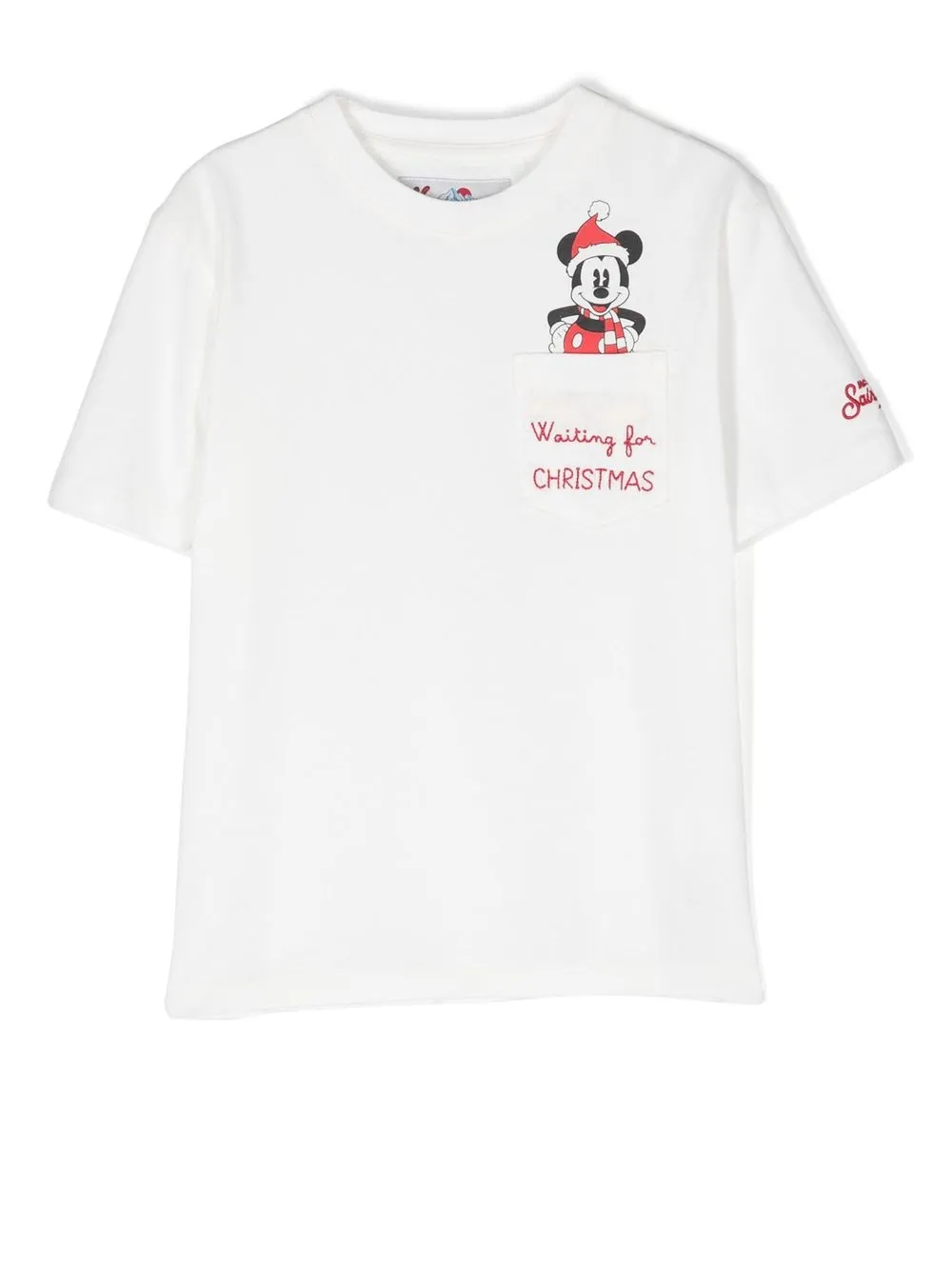 MC2 Saint Barth Kids Mickey Mouse Christmas T-Shirt - Blanco