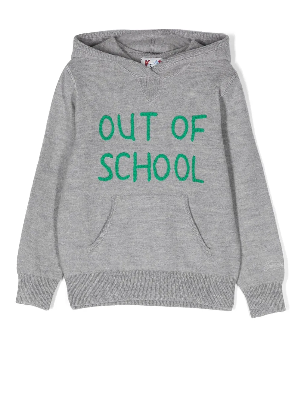 

MC2 Saint Barth Kids hoodie con eslogan bordado - Gris