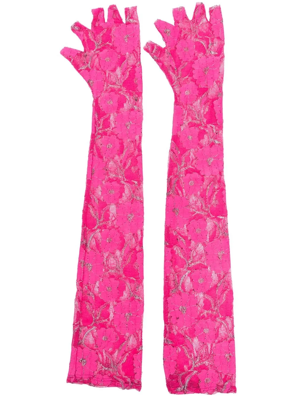 

Collina Strada stretch-lace fingerless gloves - Pink