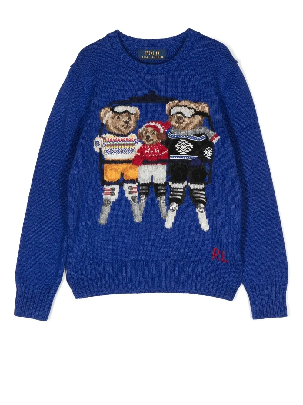 

Ralph Lauren Kids suéter tejido con motivo Polo Bear - Azul